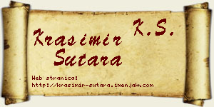 Krasimir Sutara vizit kartica